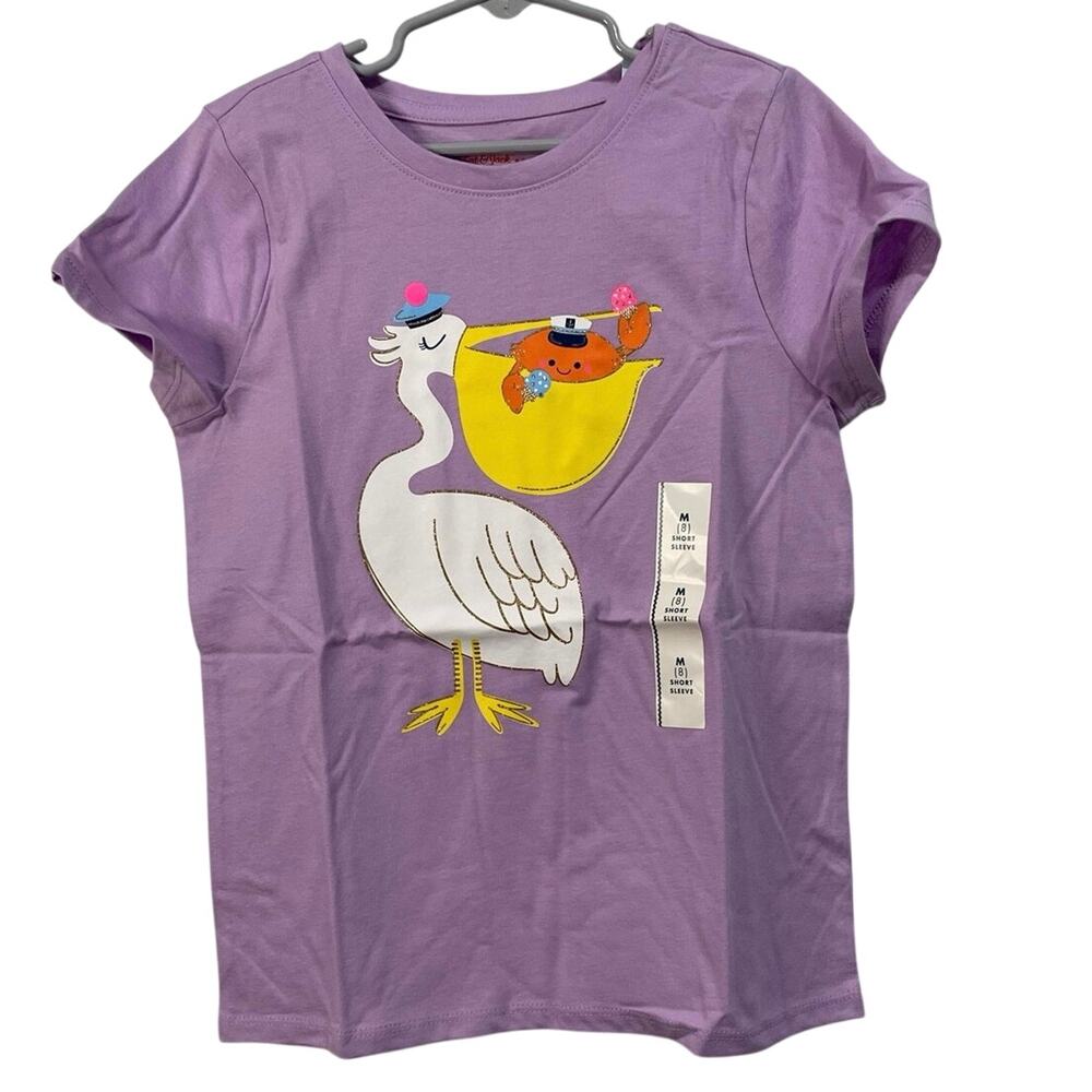Cat & Jack Girl’s M Pelican & Crab Short Sleeve